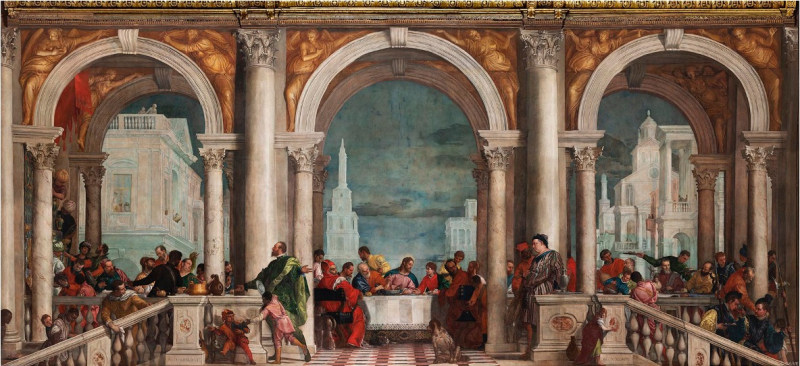Paolo Veronese, Convito in casa di Levi, Venezia, 1573, Galleria dell’Accademia. Su concessione del Ministero della Cultura.