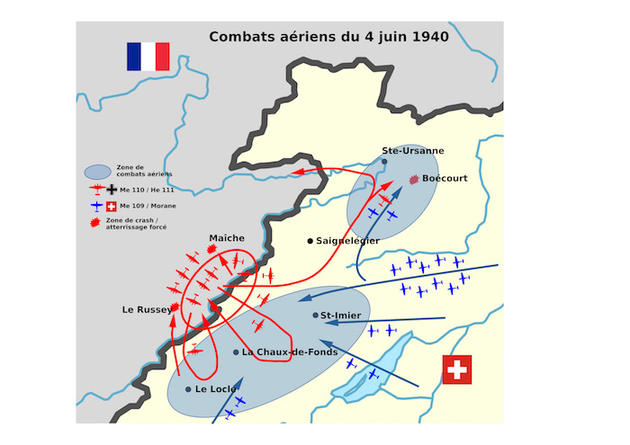 Fig. 10. Combats aériens du 4 juin 1940 