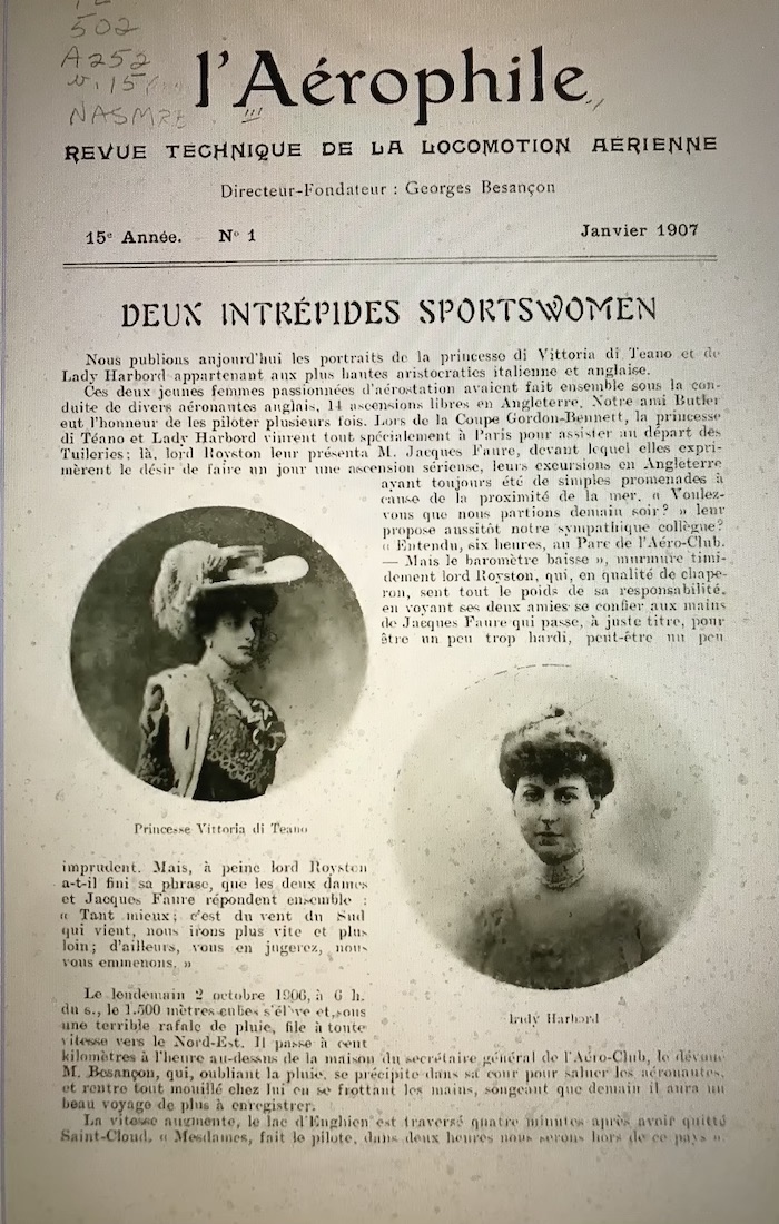Fig. 11. Portraits de femmes aéronautes : « Deux intrépides sportswoman »