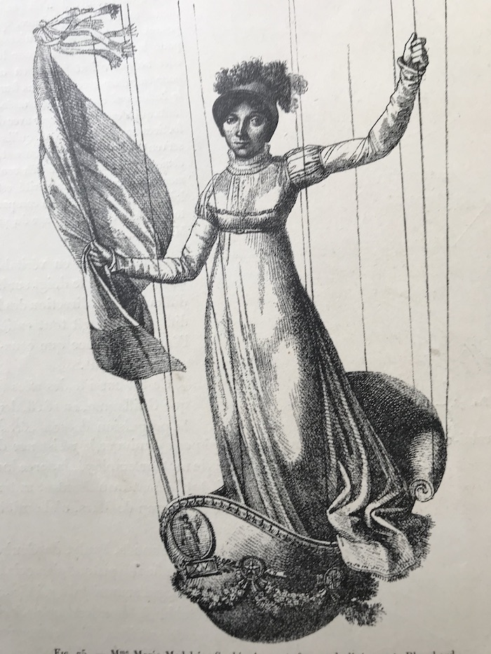 Fig. 3. Mme Blanchard, « l’Aéronautrice », vers 1810 